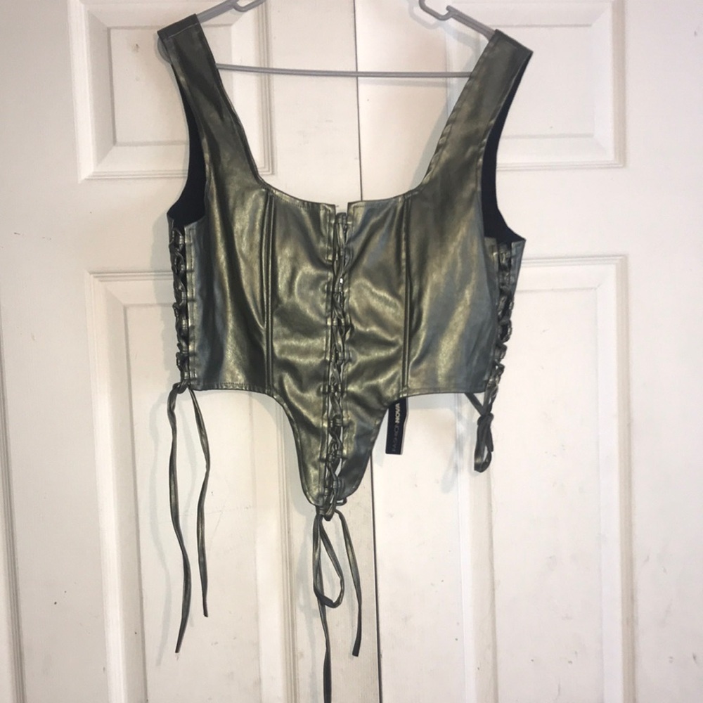 NWT Women’s Metallic Corset Top